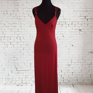 Elegant Red Strap Dress